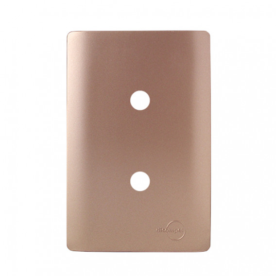 Placa p/ 2 Furos 4x2 - Novara Ouro Rose Placa p/ 2 Furos 4x2 - Novara Ouro Rose